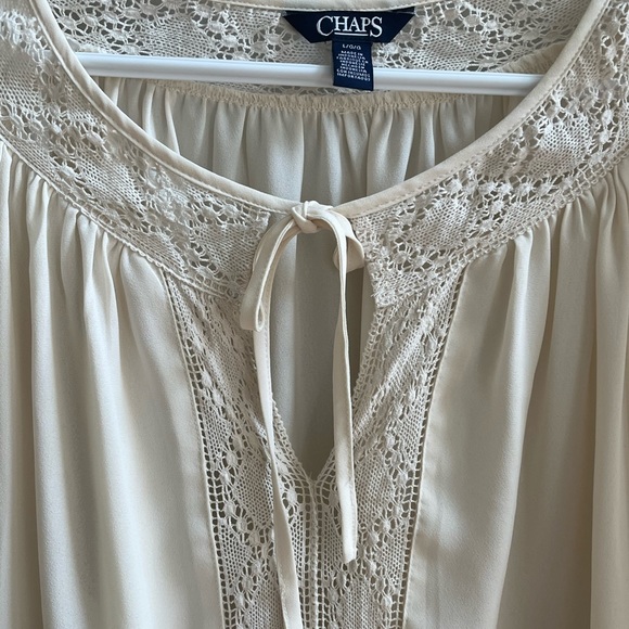 CHAPS oversized blouse in oatmeal - Picture 4 of 8